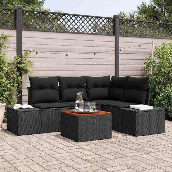 ComfortXL - Petit Salon de Jardin 4 Places en Résine Tressée Modulable pour Balcon et Terrasse Noir – ComfortXL Outdoor Living - Image 1