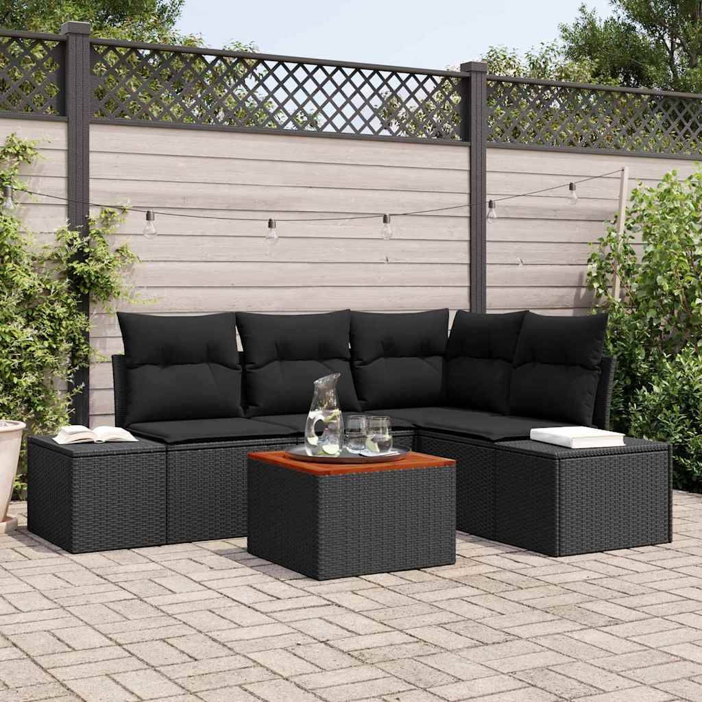 Petit Salon de Jardin 4 Places en Résine Tressée Modulable pour Balcon et Terrasse Noir – ComfortXL Outdoor Living