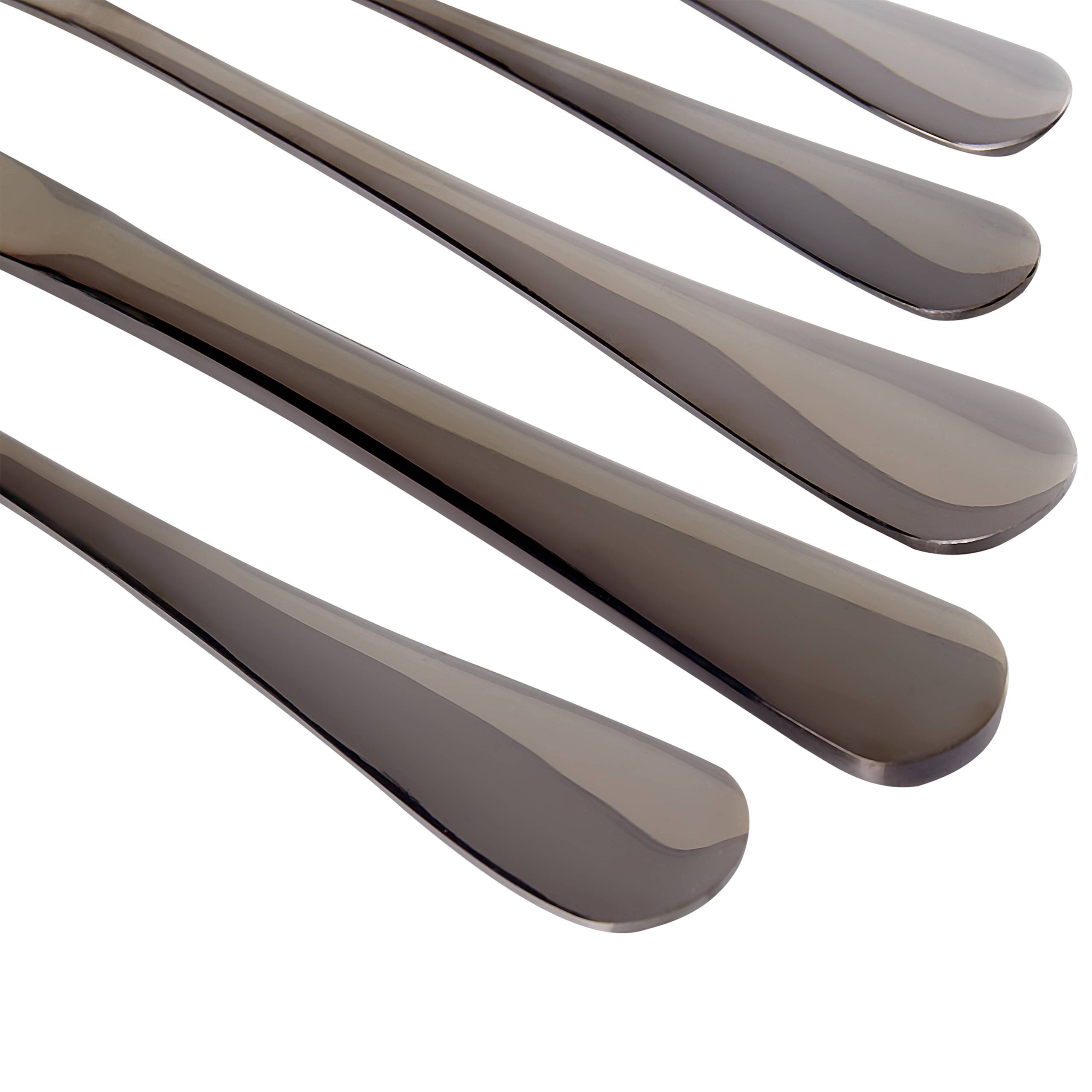 Beliani - Ensemble de couverts Acier inox Noir FUSILLI - 5x23x2- Beliani - Image 4