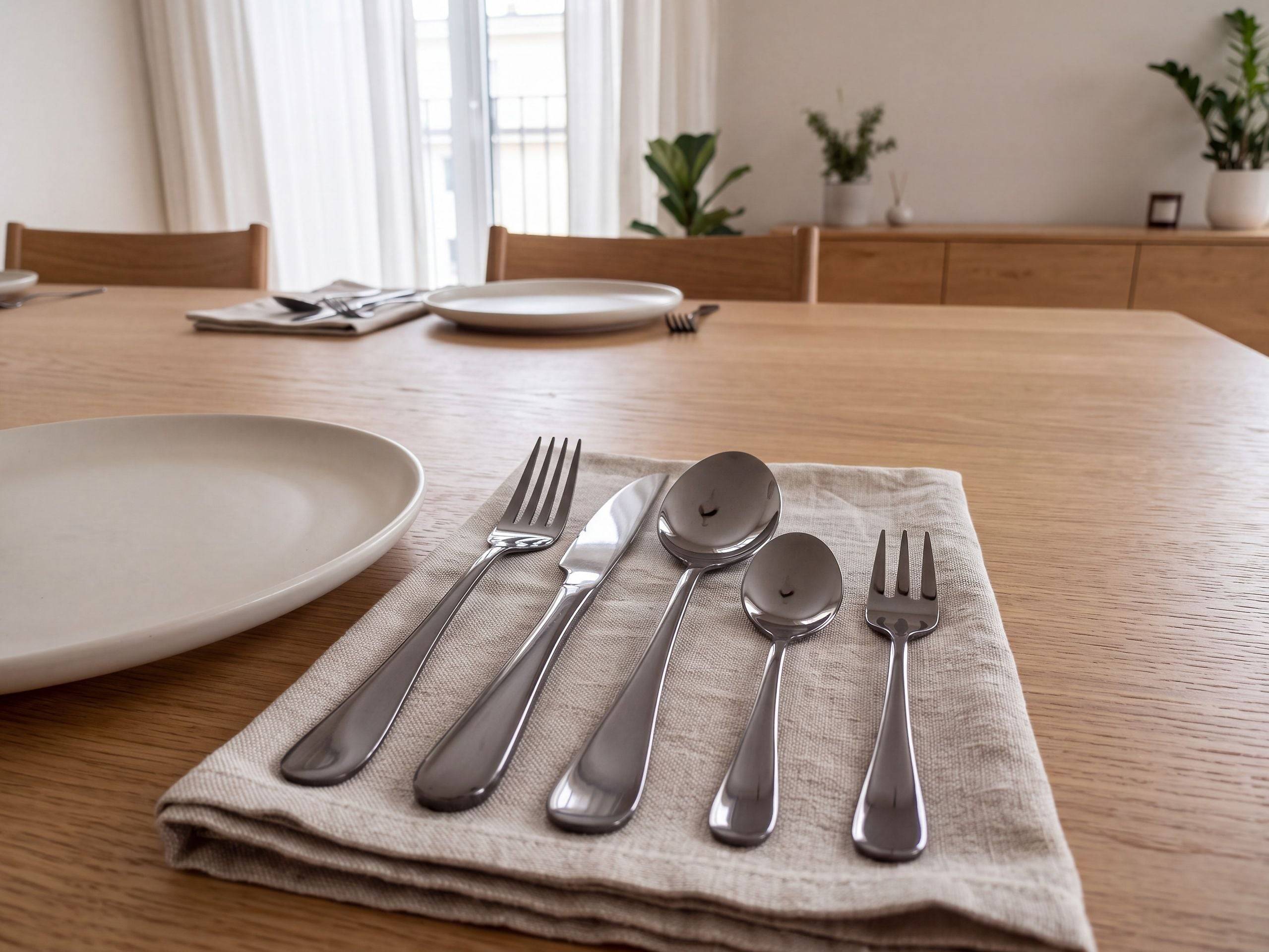 Beliani - Ensemble de couverts Acier inox Noir FUSILLI - 5x23x2- Beliani - Image 1