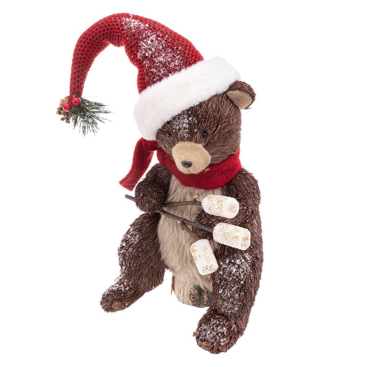 Fééric Lights & Christmas - Ours Brun Marshmallow 38cm en polyfoam - Feeric Lights & Christmas