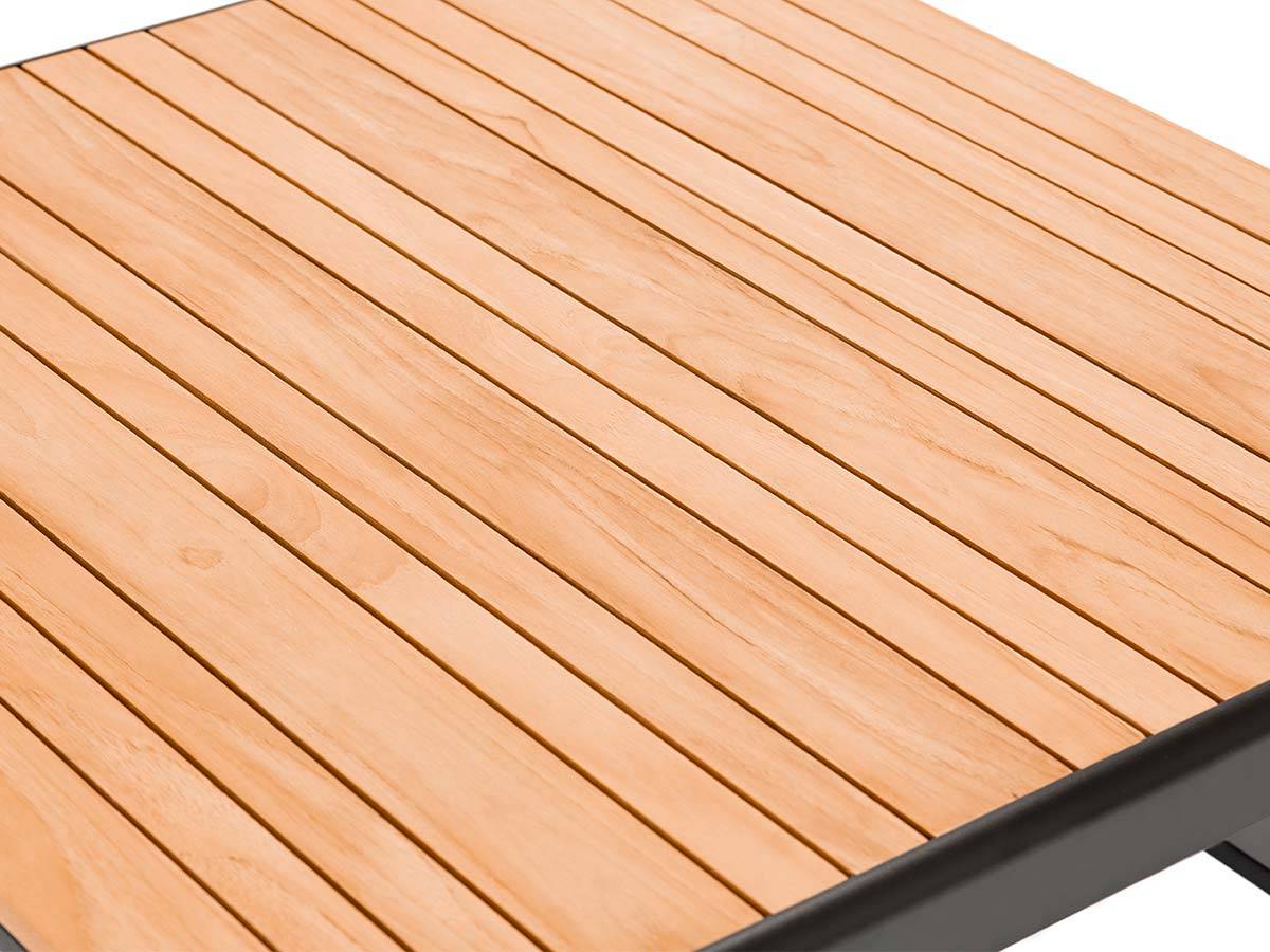 Salon exotique avec canapé d'angle - JARDILINE - Aluminium/Bois - Noir - Imagen 7