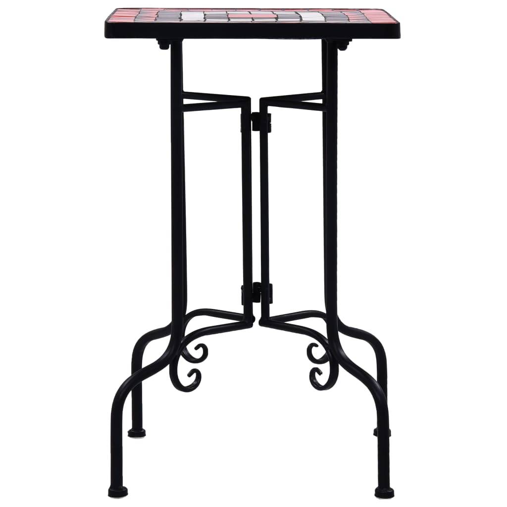 Maison Chic - Table de jardin - Table de bistro mosaïque Terre cuite et blanc Céramique HL915 - Image 1