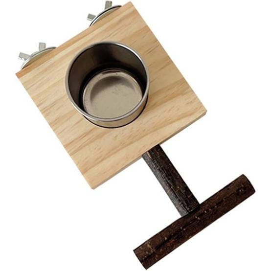 DtopbuyAge - Perchoir Mangeoire Bois Pour Oiseaux - Image 1