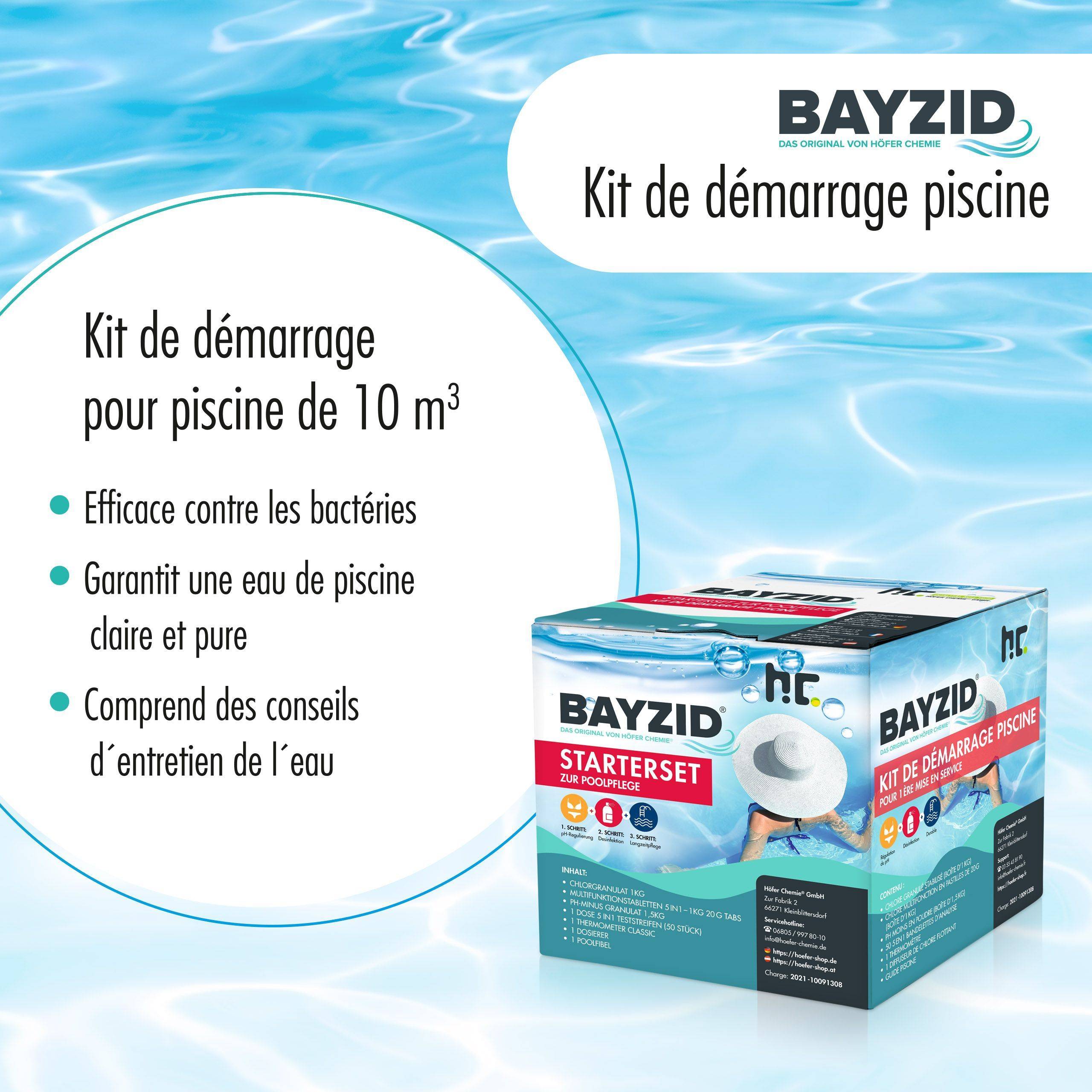 Kit de démarrage pour piscine avec 7 pièces dont chlore, pH moins et multitabs x 1 - Image 2