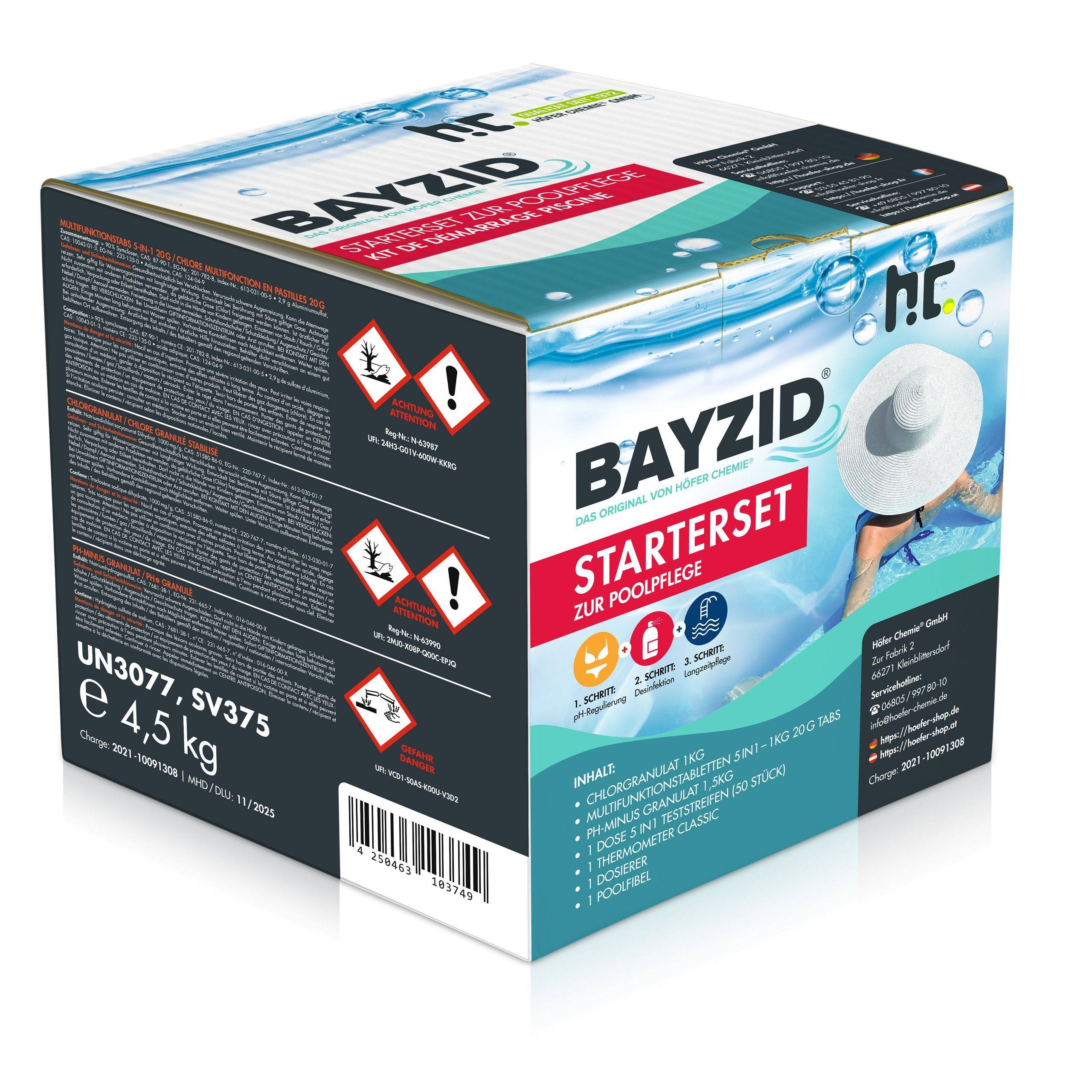 Kit de démarrage pour piscine avec 7 pièces dont chlore, pH moins et multitabs x 1 - Image 5
