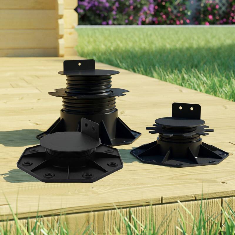 PLOT RÉGLABLE DE 18 À 30 MM POUR TERRASSE BOIS ET COMPOSITE - Coloris - Noir - Image 5