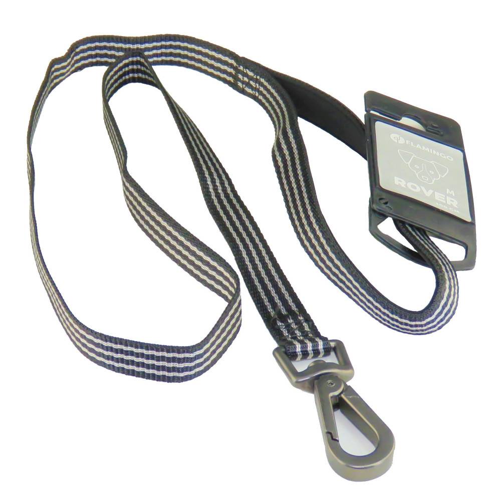 Laisse jannu noir 1 mètre x 15 mm  pour chien. - Imagen 4