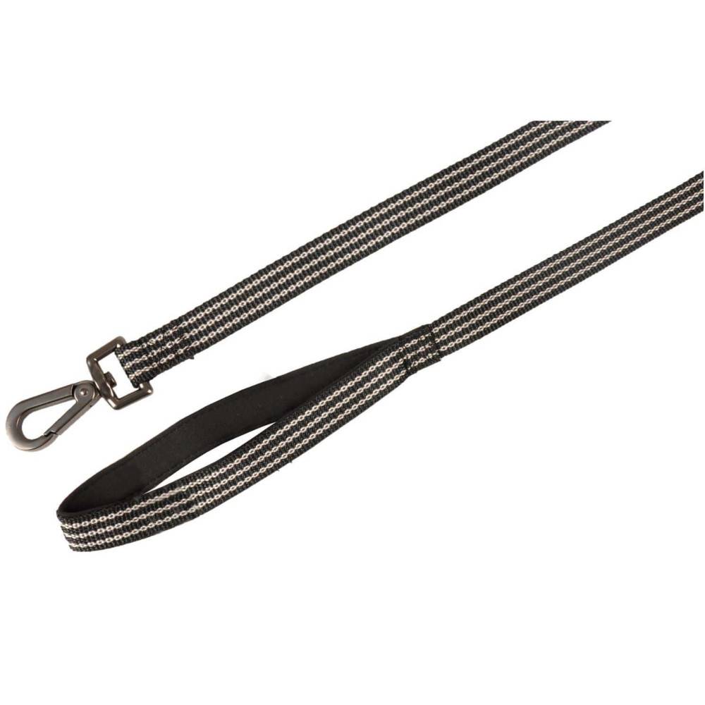 Laisse jannu noir 1 mètre x 15 mm  pour chien. - Imagen 1