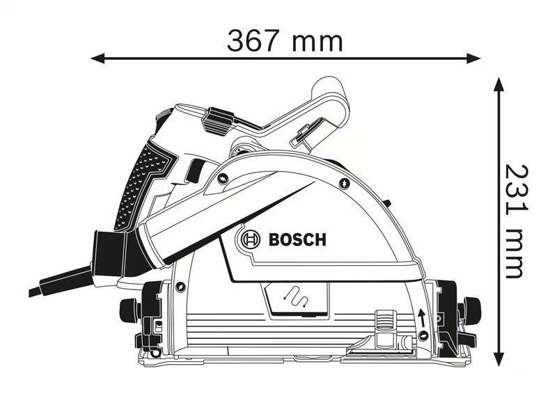 Bosch - Scie plongeante 1400W GKT 55 GCE Professional + rail de guidage FSN 1600 + coffret L-BOXX - BOSCH - 0601675002 - Image 2