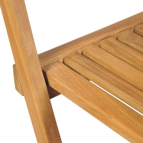 Lot de 2 Chaises de jardin - Tabourets pliables de bar de jardin - Chaises d'extérieur bois teck solide - Image 7