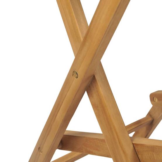 Lot de 2 Chaises de jardin - Tabourets pliables de bar de jardin - Chaises d'extérieur bois teck solide - Image 9