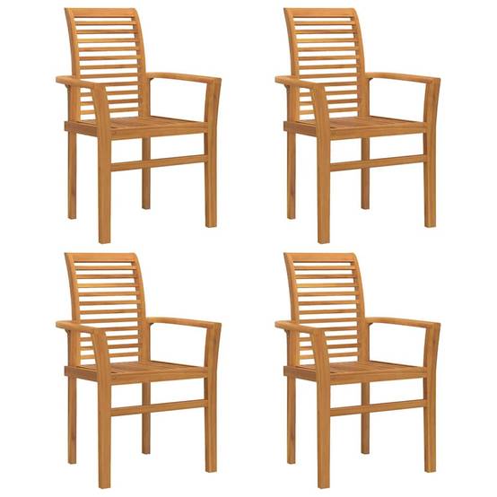 Chaise De Jardin empilable - Fauteuil De Jardin Marron 62,5 x 54,5 x 95,5 cm - Image 1