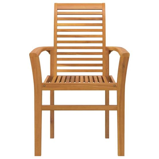 Chaise De Jardin empilable - Fauteuil De Jardin Marron 62,5 x 54,5 x 95,5 cm - Image 5