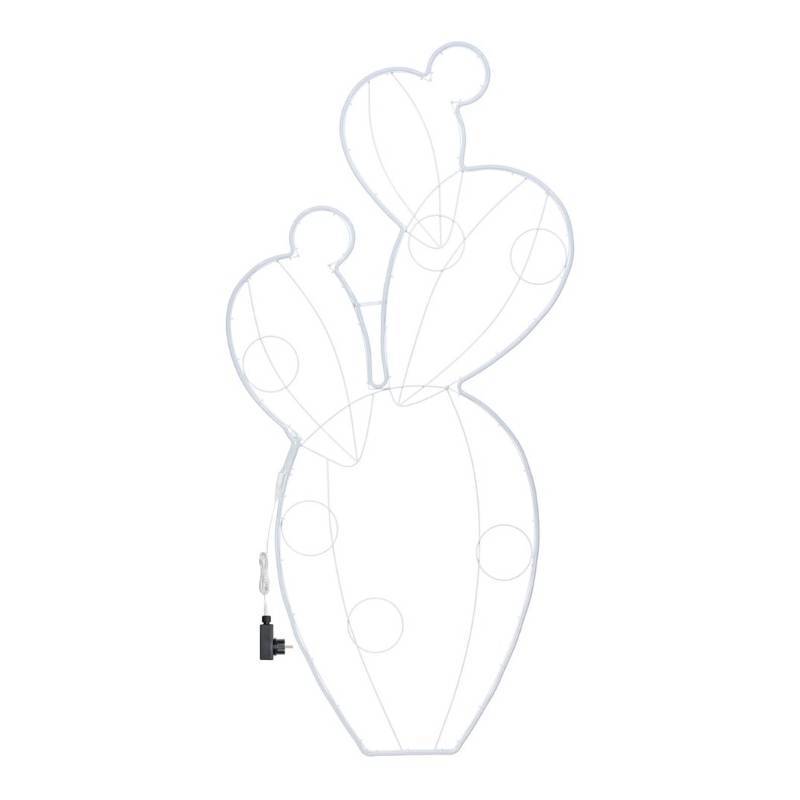 Lotti - Lampe néon déco 15W figuier de barbarie en pot 158x78 cm 496 leds vert / blanc chaud / rose Lotti - Imagen 2