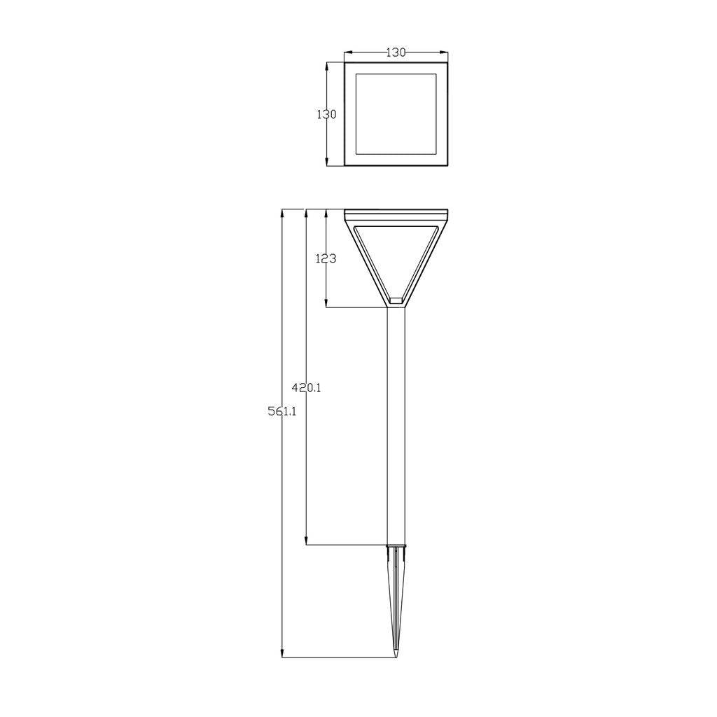 Lanterne solaire inox 56 cm, verre effet pluie, lumière chaude 25 lm, chic pour allées ou piscine - Image 3