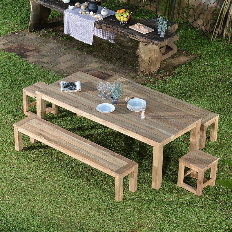 Banc en teck recyclé 210 cm Callao - Gecko Jardin - Imagen 4