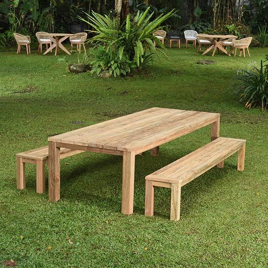 Banc en teck recyclé 210 cm Callao - Gecko Jardin - Imagen 1