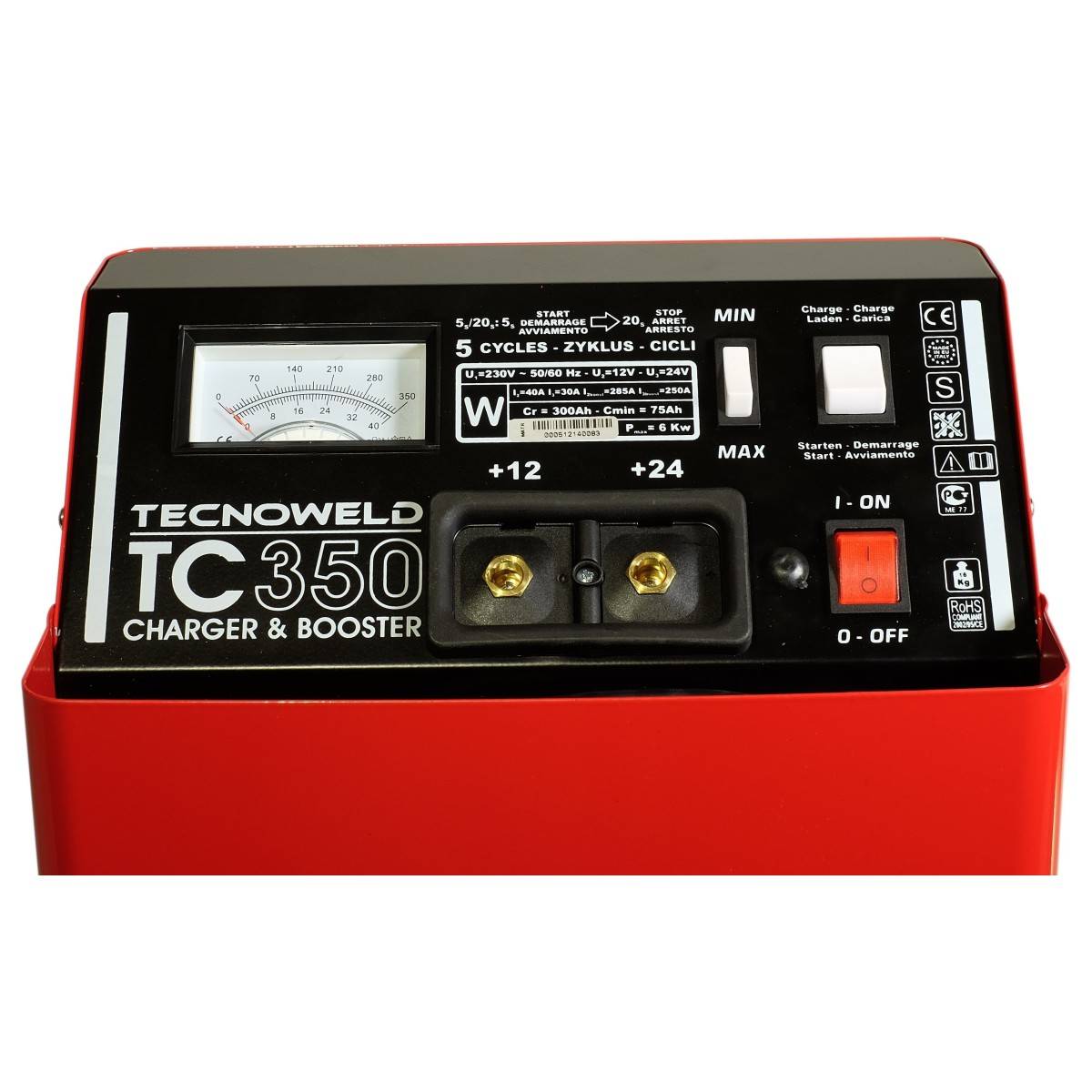 Chargeur démarreur de Batterie 12-24V Charge 60A poids lourds 600 Ah TEC350 TECNOWELD - Imagen 4