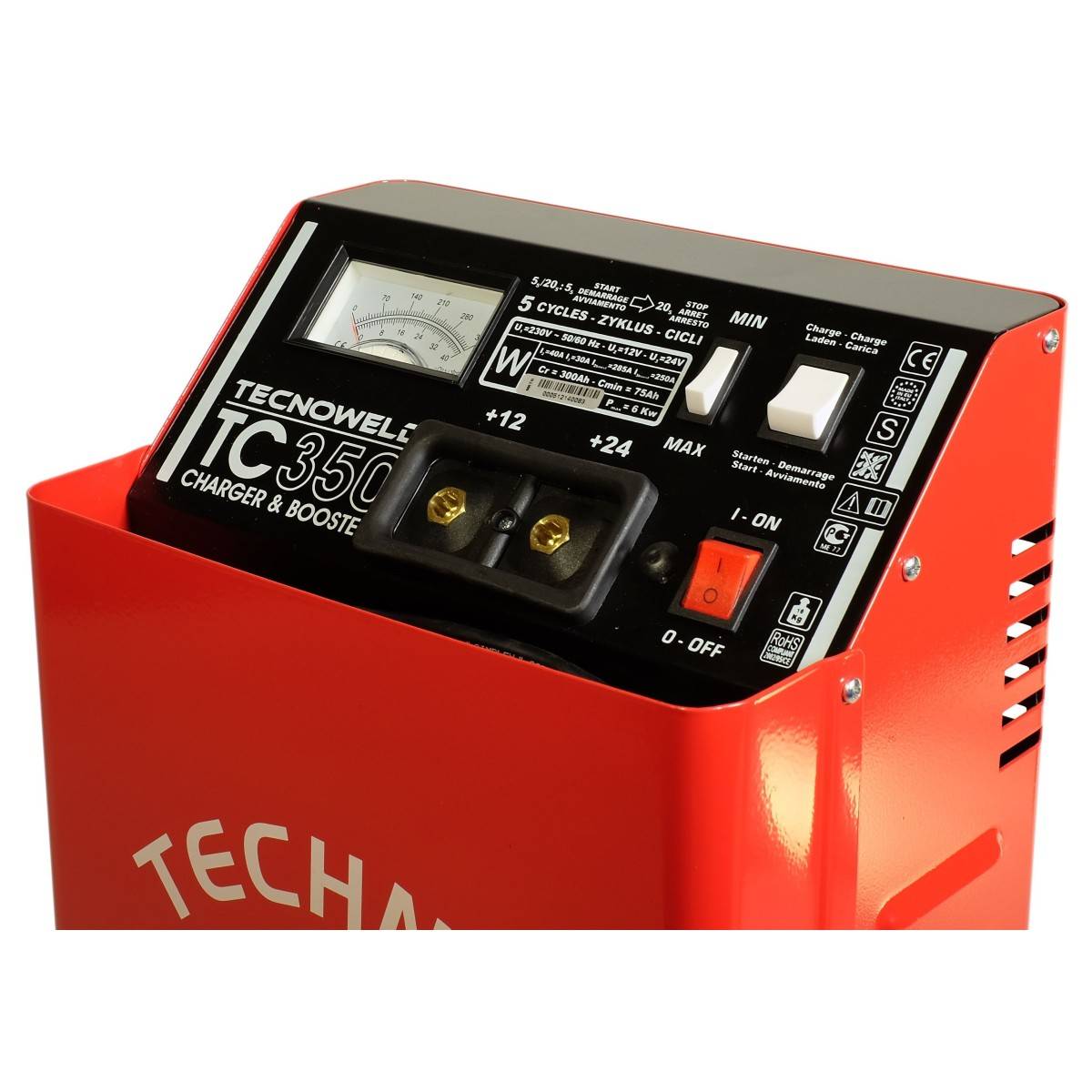 Chargeur démarreur de Batterie 12-24V Charge 60A poids lourds 600 Ah TEC350 TECNOWELD - Imagen 6