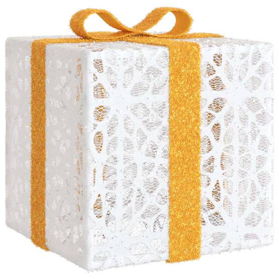 Lot de 3 Boîtes Cadeaux Lumineuses LED 64 LED Décoration Sapin Intérieur Blanc – ComfortXL Outdoor Living - Image 8
