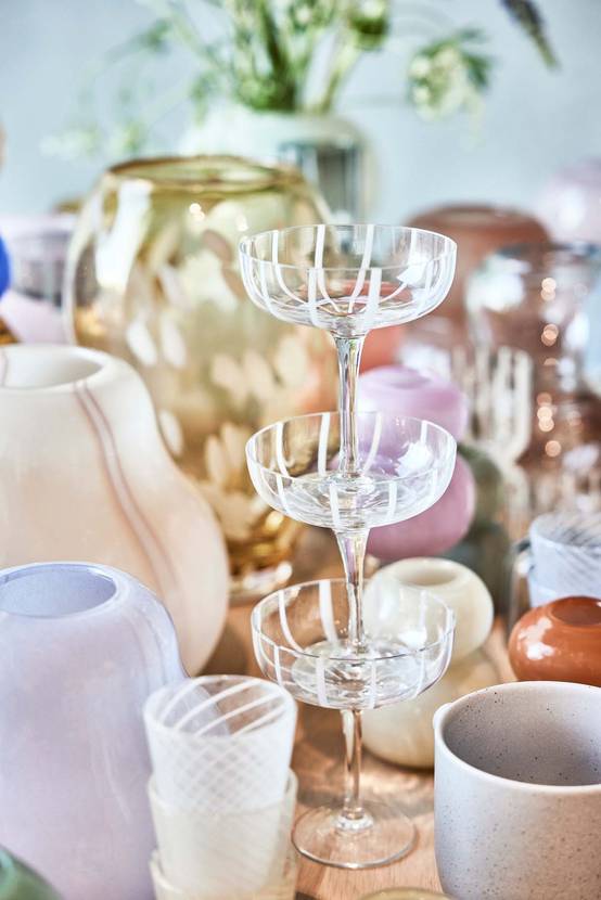 Vase bleu clair verre Living - Image 4