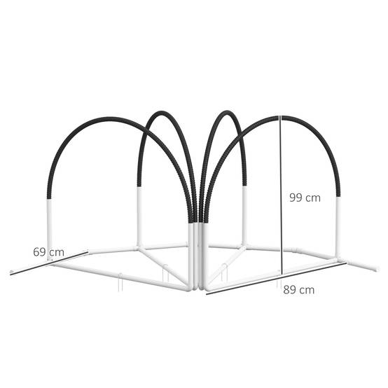 Kit d'agilité pour chien plastique blanc et noir 89 x 69 x 99 cm - PANGIVO - Image 4