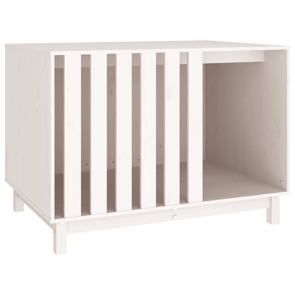Vidaxl - Niche pour chien Blanc 100x70x72 cm Bois de pin massif vidaXL 822492 - Imagen 2
