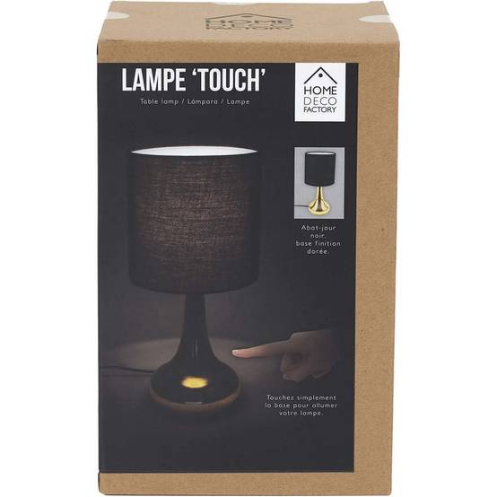 The Home Deco Factory - Lampe touch en métal doré 32.5 cm Noir - Image 3