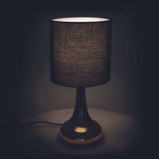 The Home Deco Factory - Lampe touch en métal doré 32.5 cm Noir - Image 4