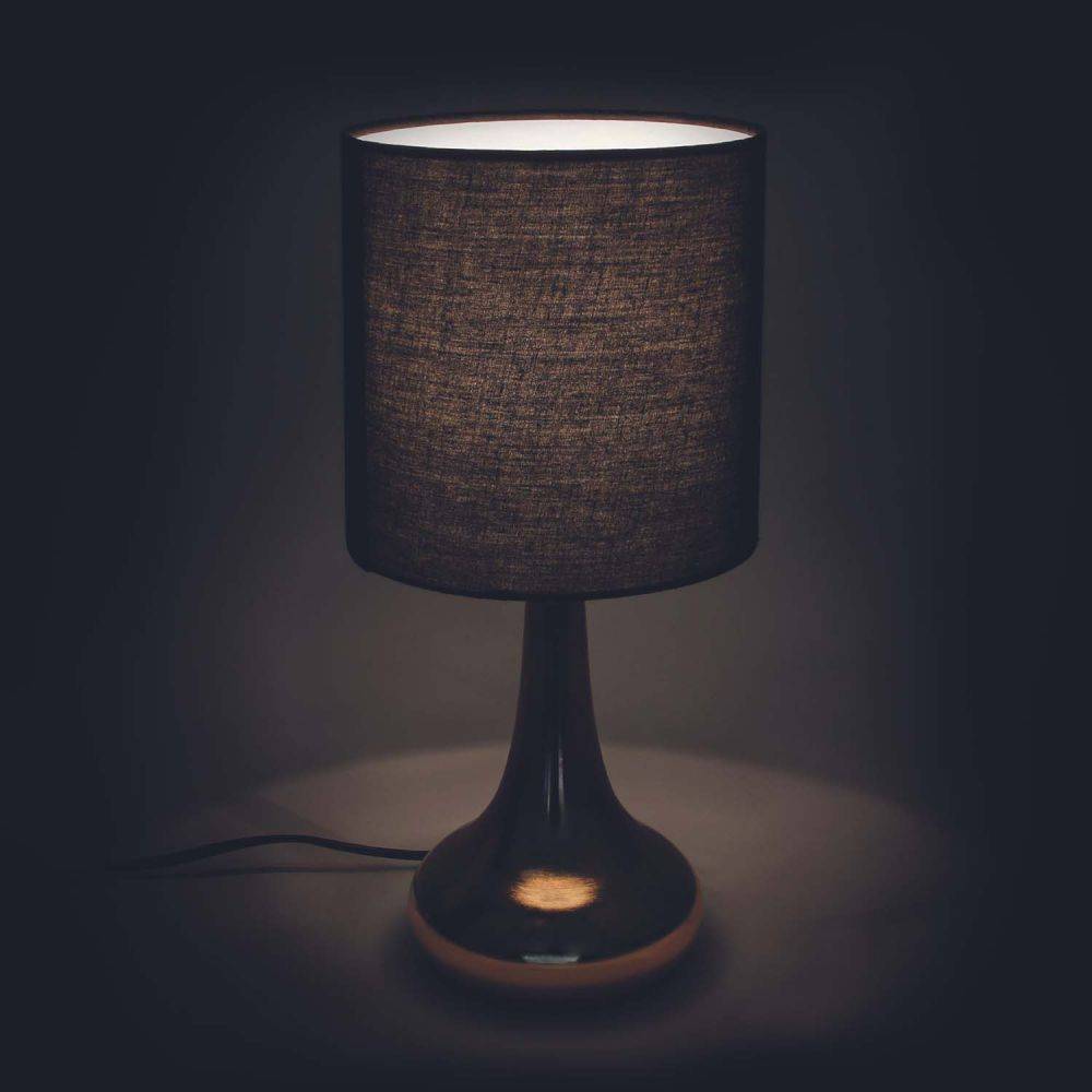 The Home Deco Factory - Lampe touch en métal doré 32.5 cm Noir - Image 4