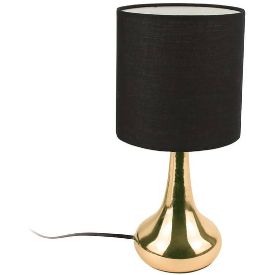 The Home Deco Factory - Lampe touch en métal doré 32.5 cm Noir - Image 1