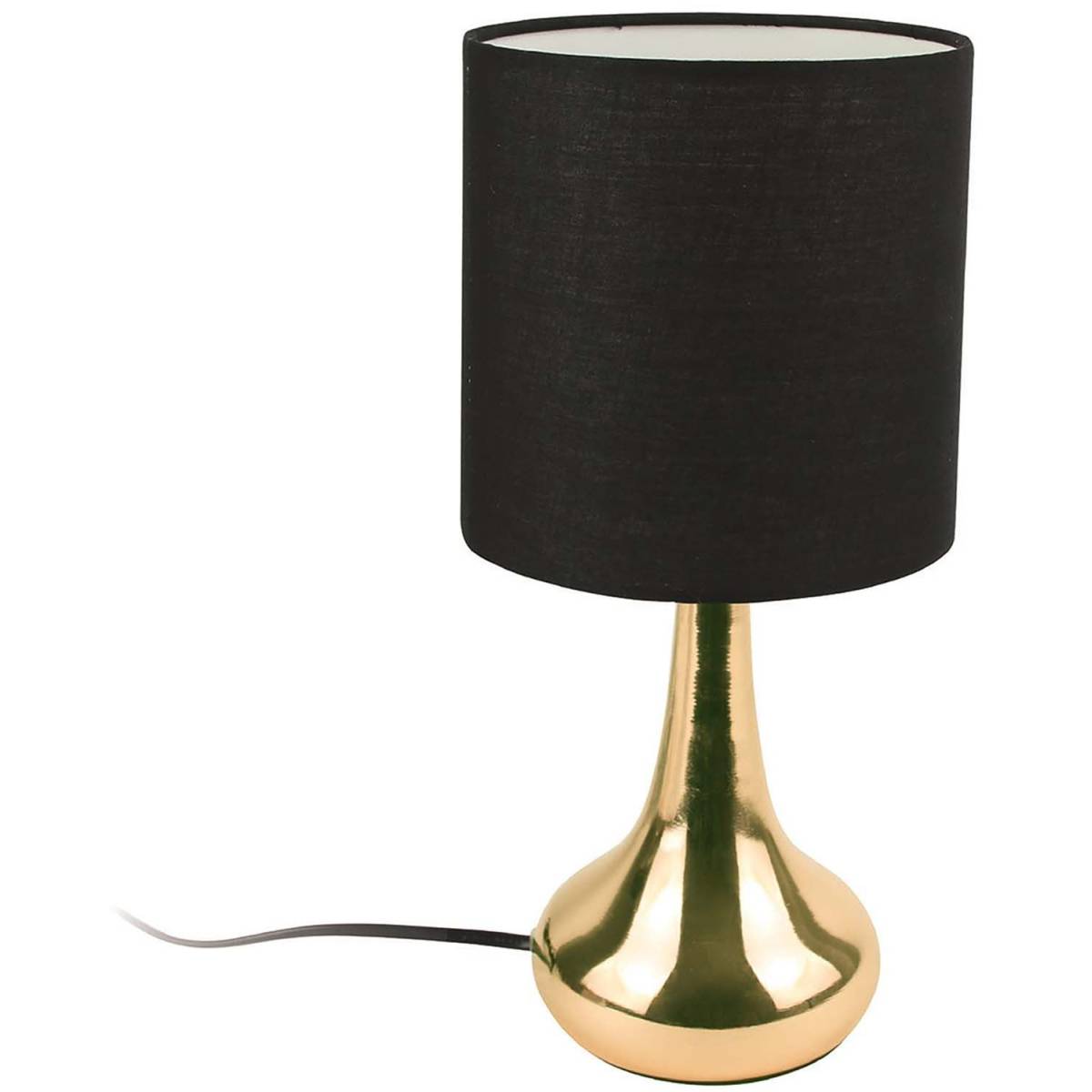 The Home Deco Factory - Lampe touch en métal doré 32.5 cm Noir - Image 1