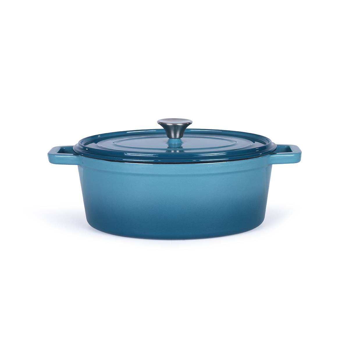 Livoo - Cocotte ovale en fonte émaillée 4.5l bleu MEP129B Livoo - Imagen 1