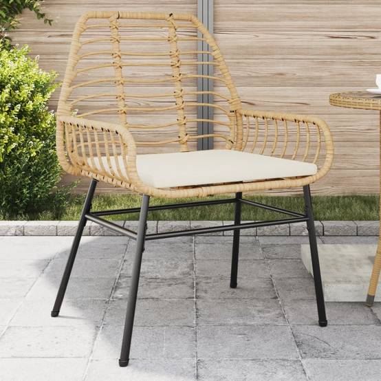 Lot de 2 Fauteuils Bas de Jardin Résine Tressée avec Coussins pour Terrasse Marron – ComfortXL Outdoor Living - Image 1