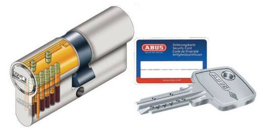 CYLINDRE DE SECURITE ABUS EC-S NP 30x30mm VARIE DEBRAYABLE AVEC 5 CLES