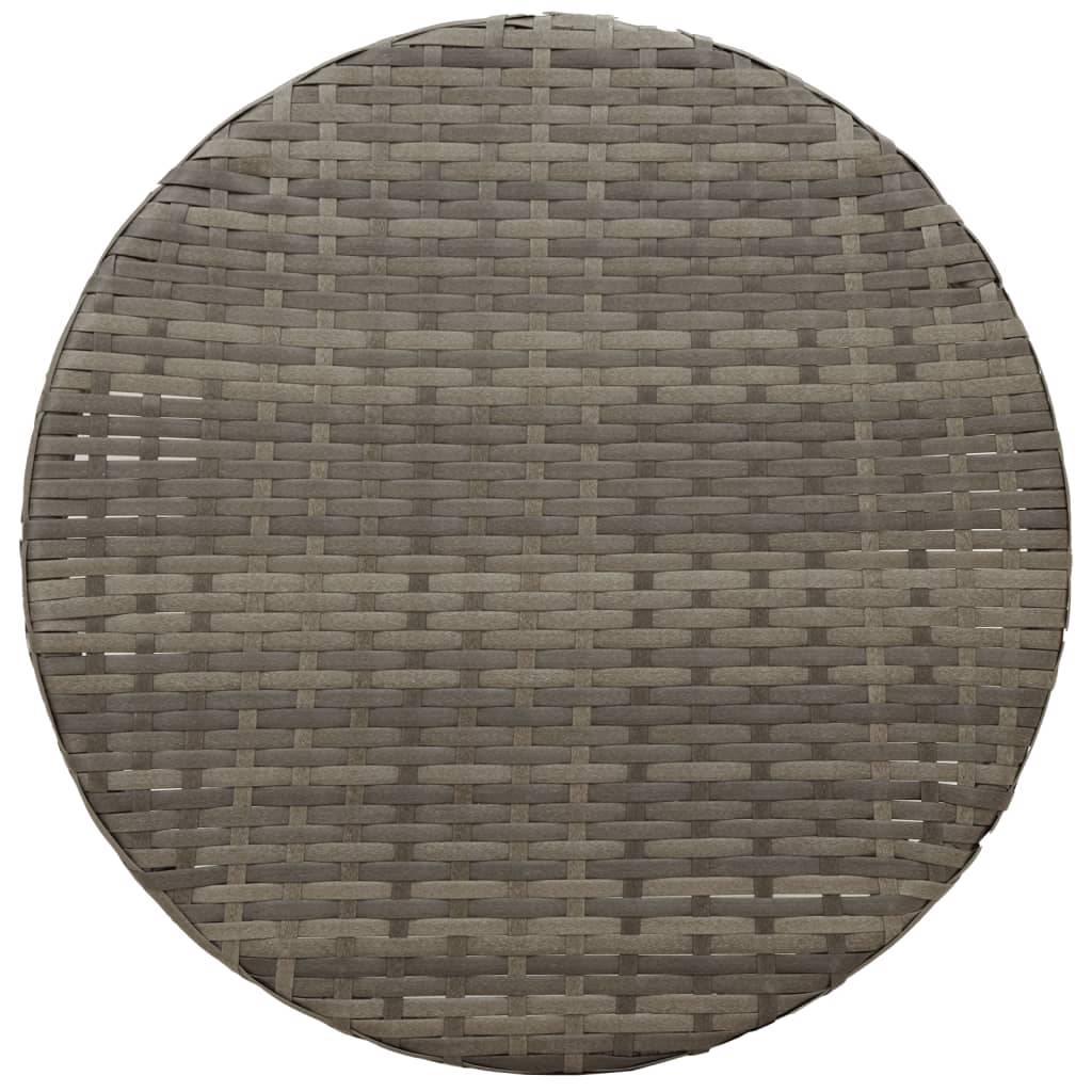 Duo de Fauteuils de Jardin Relax Inclinables en Résine Tressée Grise avec Table d'appoint Ronde – ComfortXL Outdoor Living - Image 9
