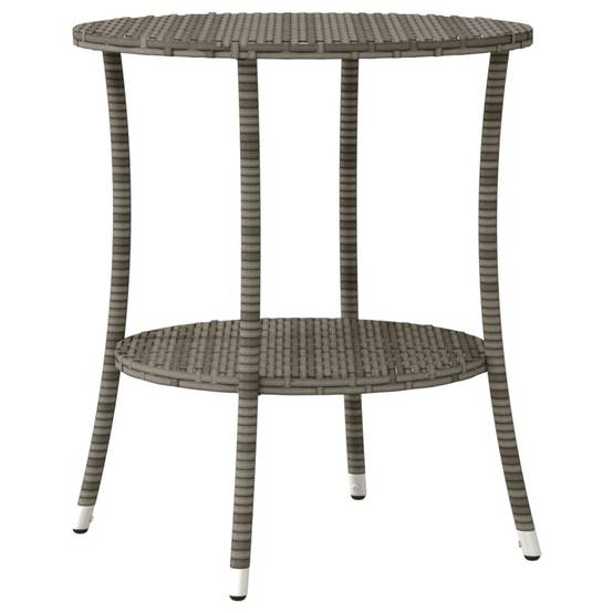 Duo de Fauteuils de Jardin Relax Inclinables en Résine Tressée Grise avec Table d'appoint Ronde – ComfortXL Outdoor Living - Image 8