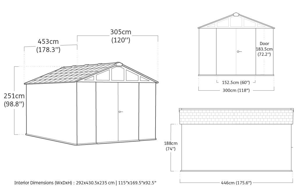 Keter - Abri de jardin Stronghold 1015 - 12,5 m2 - Marron Aspect Bois - KETER - Image 3