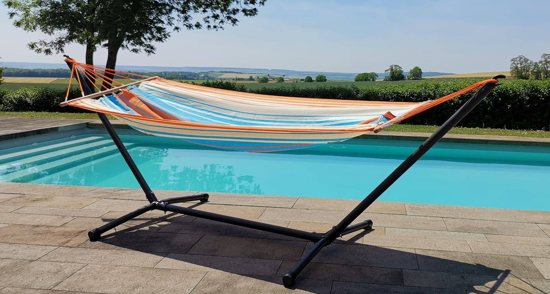Jobek - Set METALIK KOLOR 300x100x95 cm Orange Bleu 100x200 certifié FSC 100% JOBEK - Imagen 3