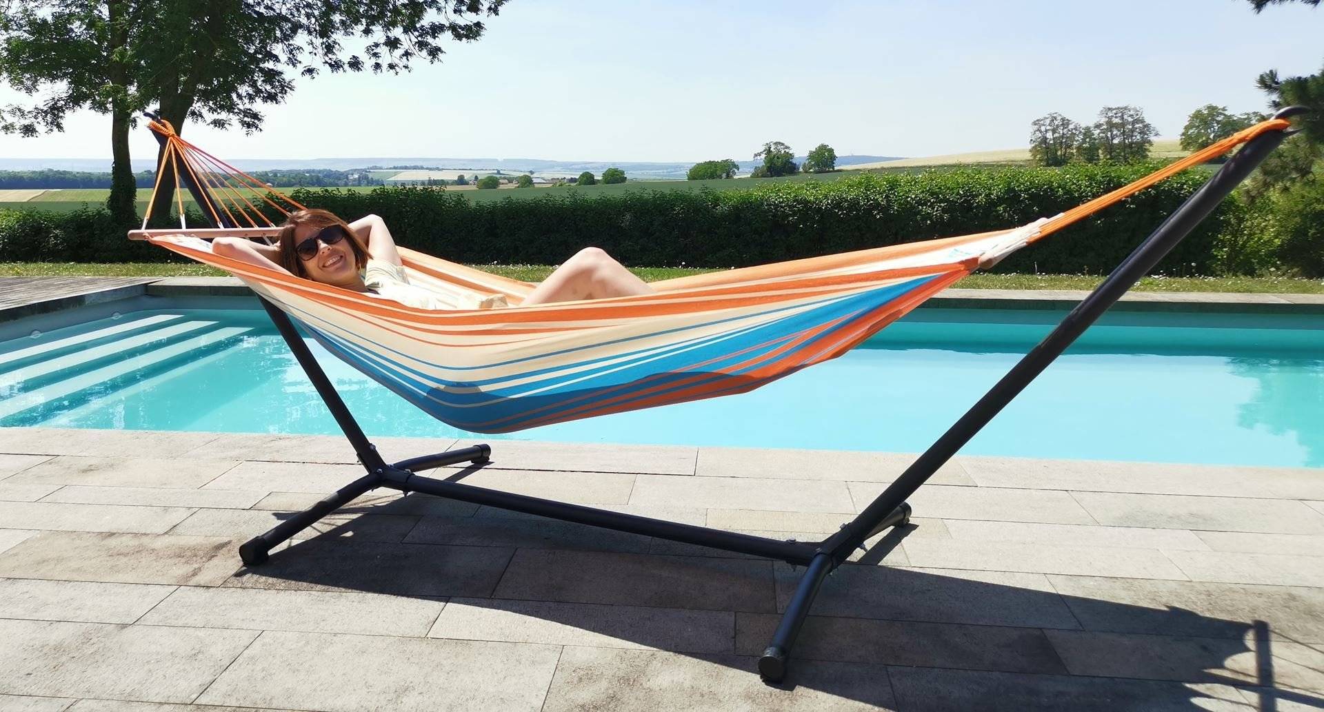 Jobek - Set METALIK KOLOR 300x100x95 cm Orange Bleu 100x200 certifié FSC 100% JOBEK - Imagen 4