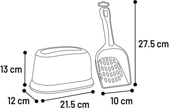 Eden - Pelle a litiere avec support pour chat 27 cm - Image 3