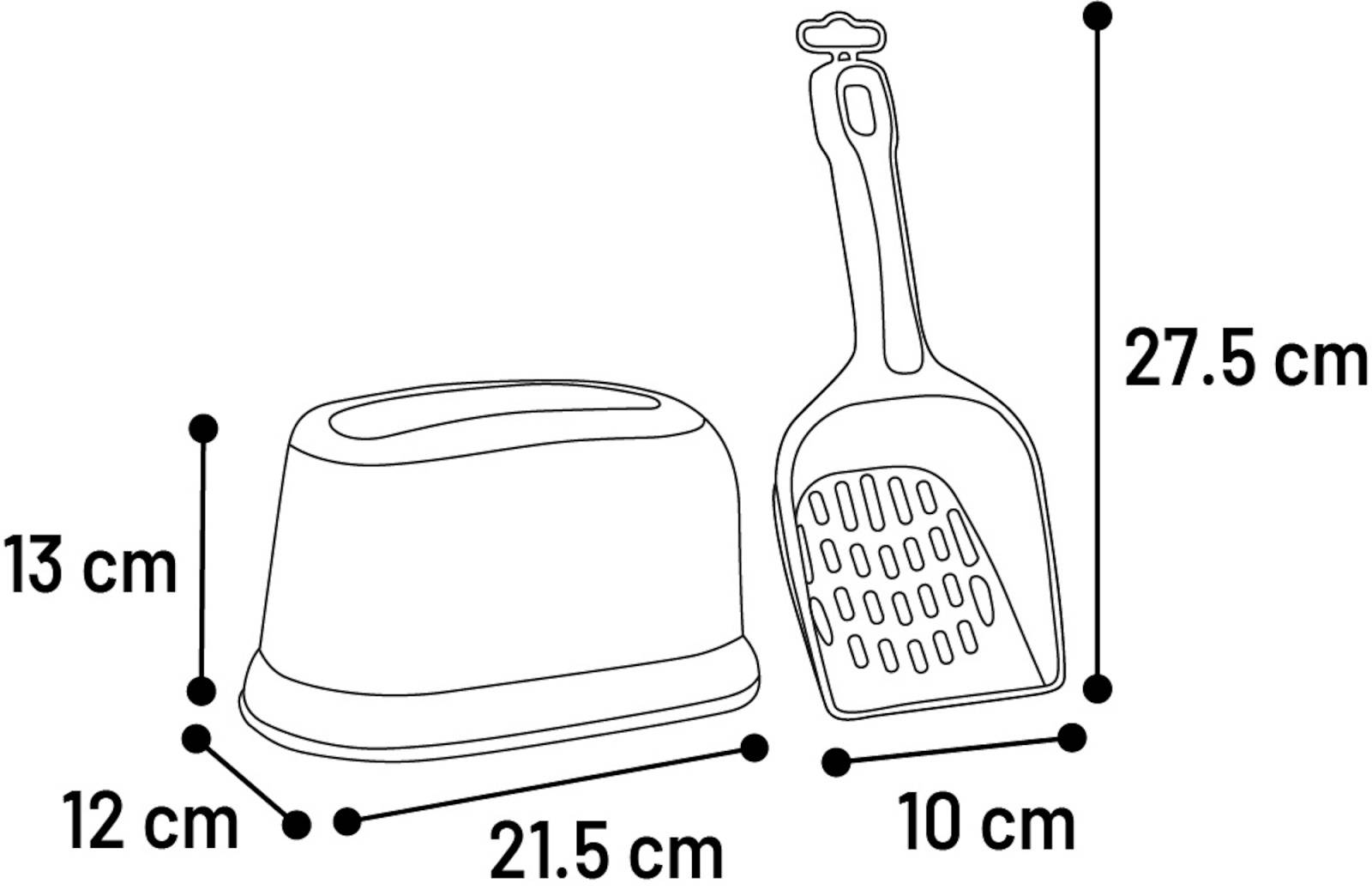 Eden - Pelle a litiere avec support pour chat 27 cm - Image 3