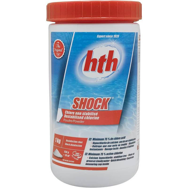 Hth - Hypochlorite de calcium - Chlore choc hth® SHOCK poudre 1 kg - - Imagen 1