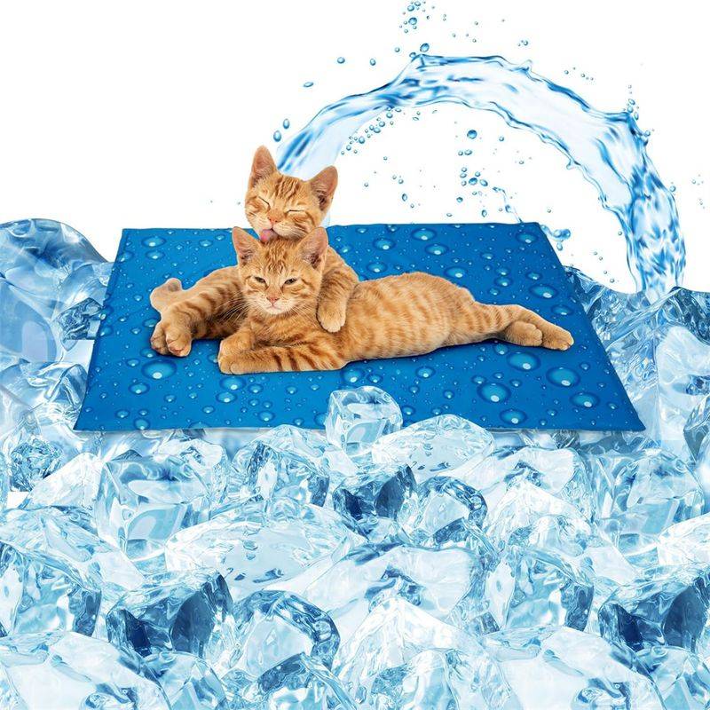 DtopbuyAge - Tapis rafraichissant pour chien en chat - Deux tailles - Gel non toxique, résistant aux rayures, facile à nettoyer, pliable pour le rangement
