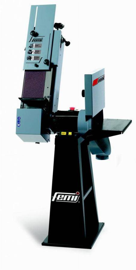 Femi - Combi ponceuse à bande / ponceuse à disque FEMI avec socle - Triphasé 1600W Bande 150 x 1750 mm - 8286232