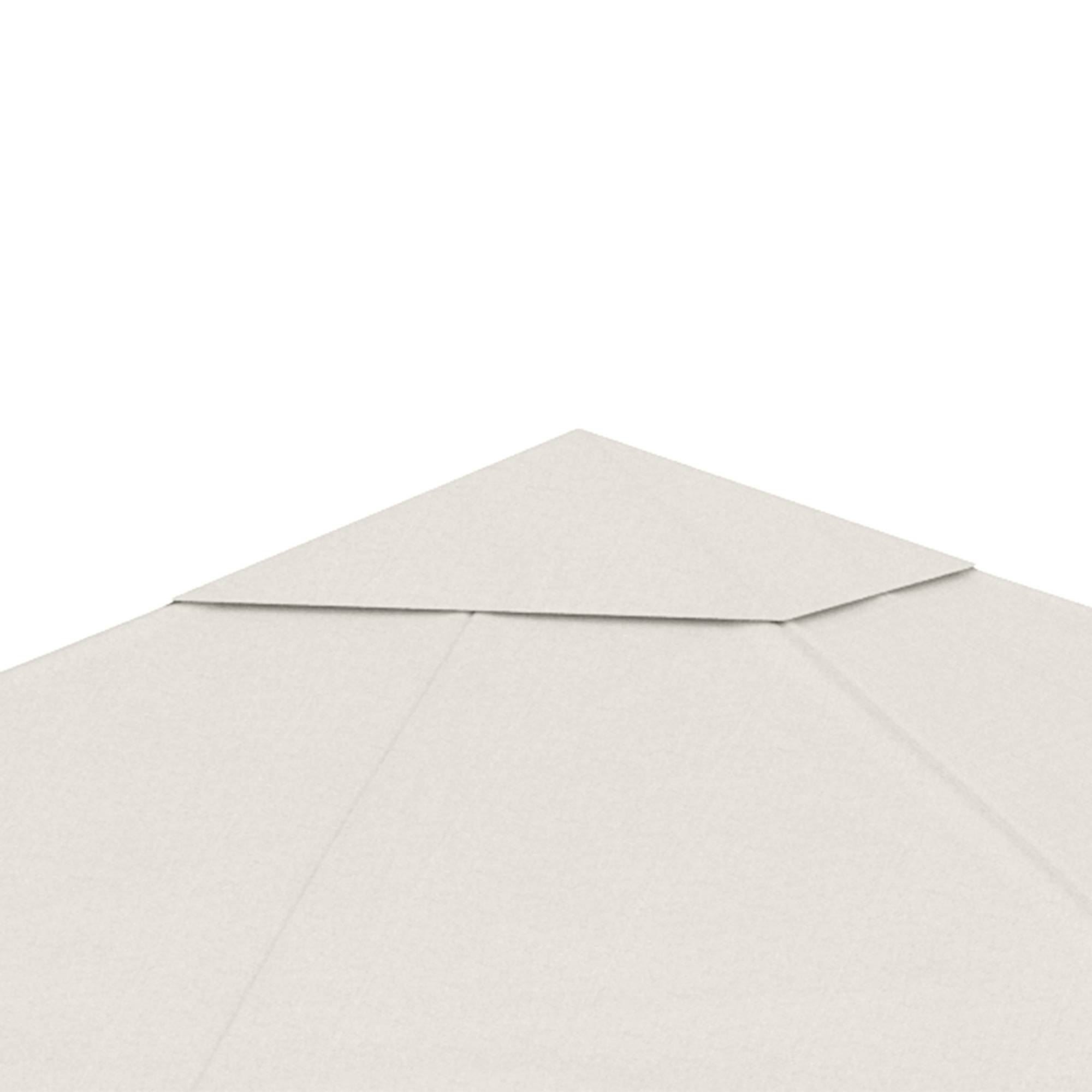 Outsunny - Toile de rechange pavillon tonnelle gazebo 3x3m anti-UV tissu polyester haute densité 180g/m² crème - Outsunny - Imagen 9