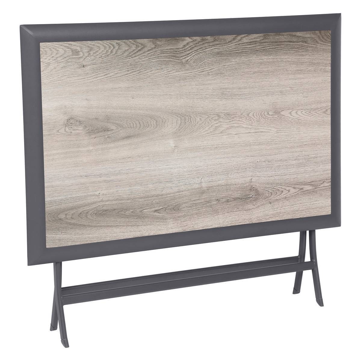 Hesperide - Table de jardin pliante rectangulaire "Azua" gris smoke 6 places en aluminium traité époxy Hespéride - Imagen 3