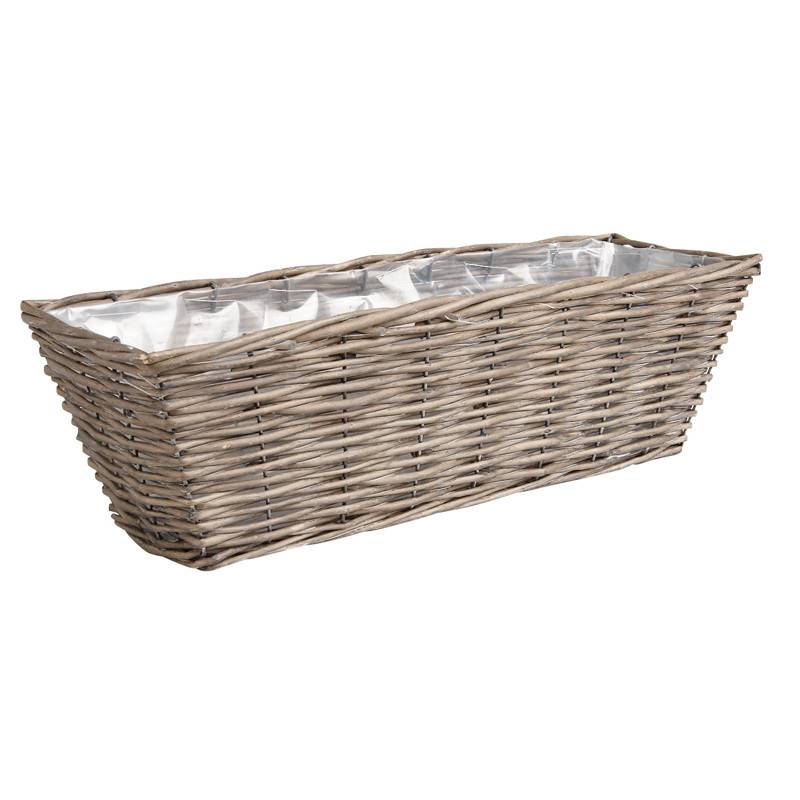 Aubry Gaspard - Jardinière en osier gris 40 cm - Aubry Gaspard - Image 1