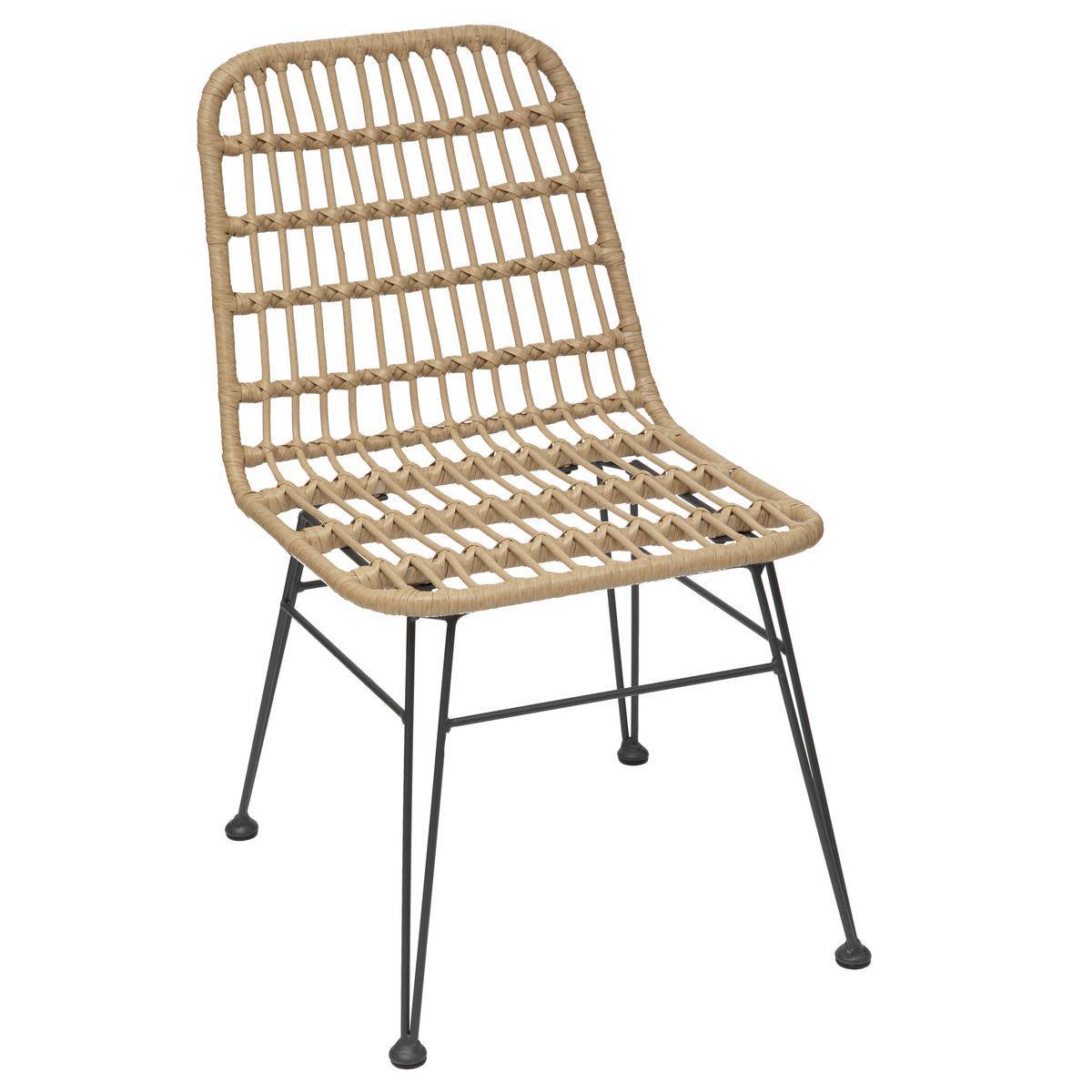 Hesperide - Lot de 2 chaises de jardin "Lambada" sésame & graphite en acier traité époxy Hespéride - Image 2